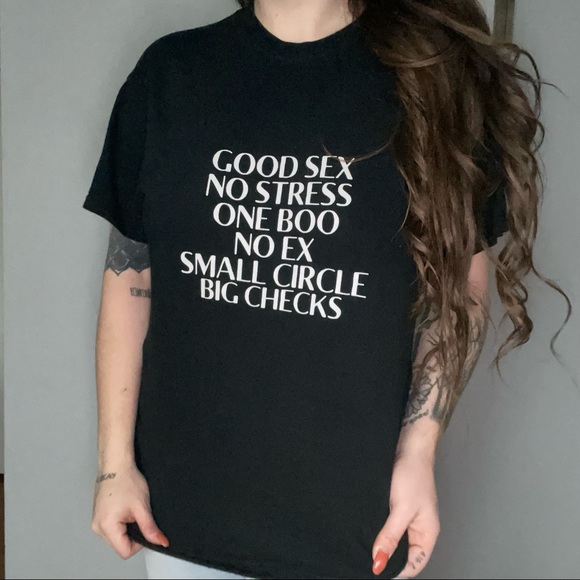 SIZE M / GOOD SEX NO STRESS / FUNNY TEE - Picture 2 of 5